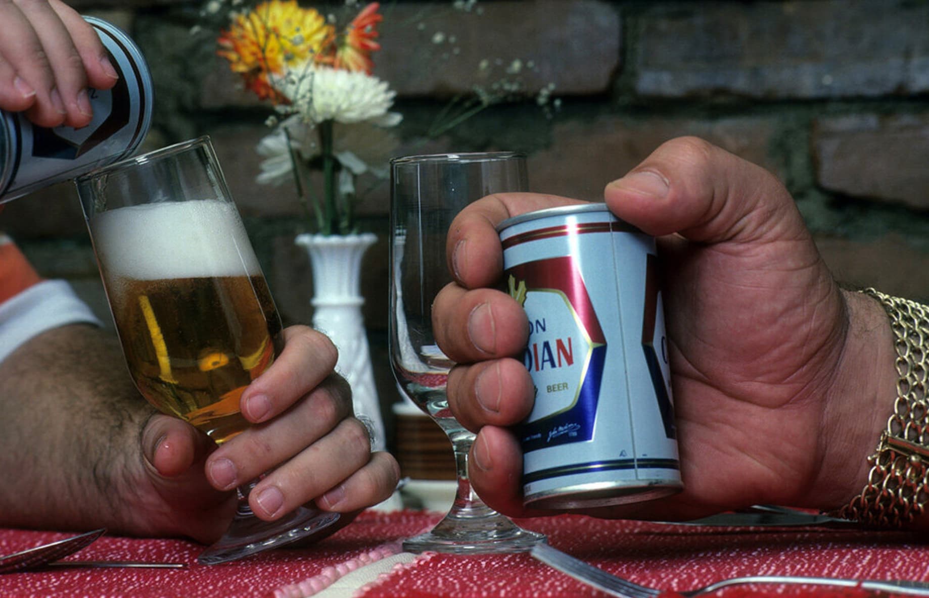 andre the giant holding a beer - On Dian Beer